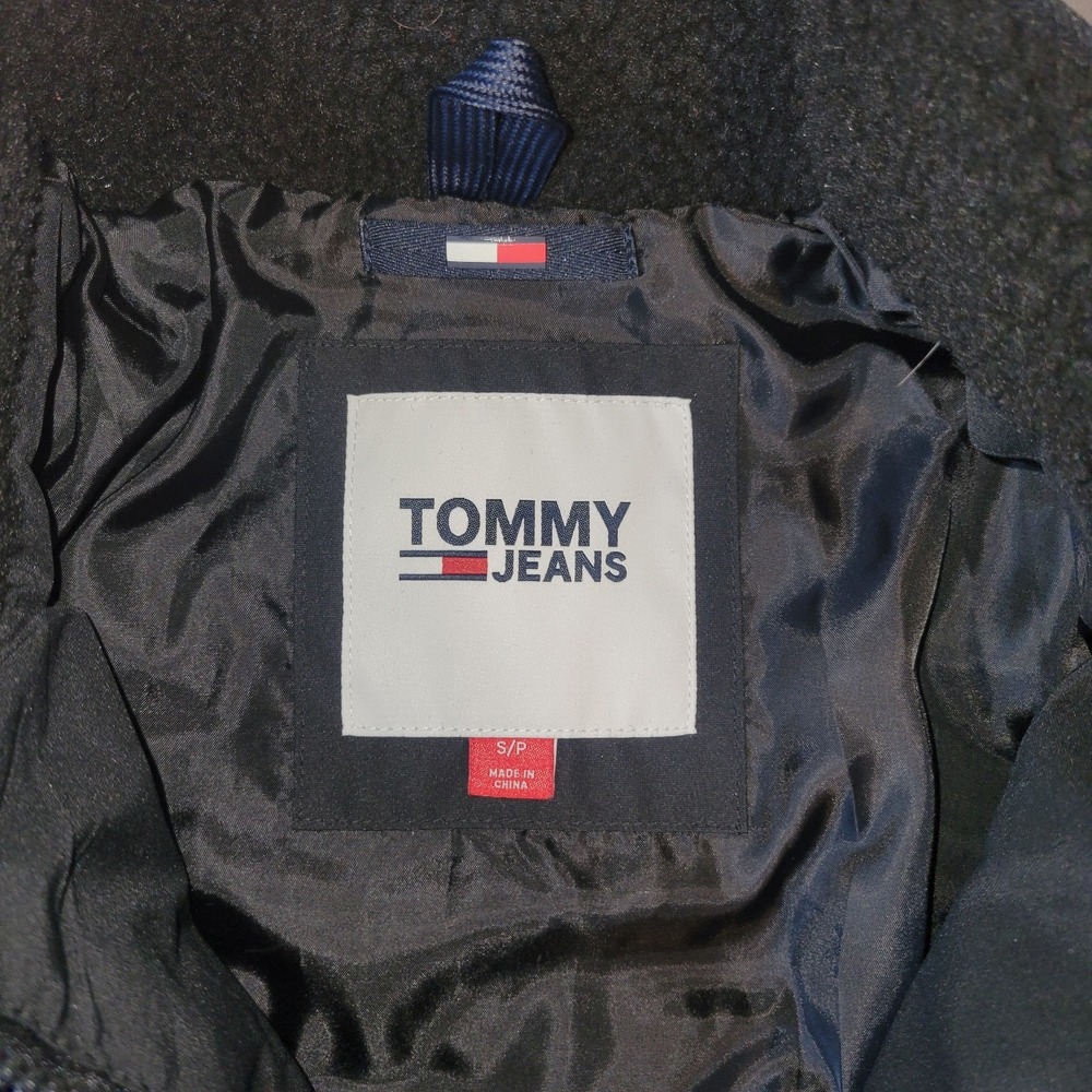 Tommy Hilfiger Jeans Womens Jacket Long Sleeve Sherpa Black sz S/P - Picture 3 of 4